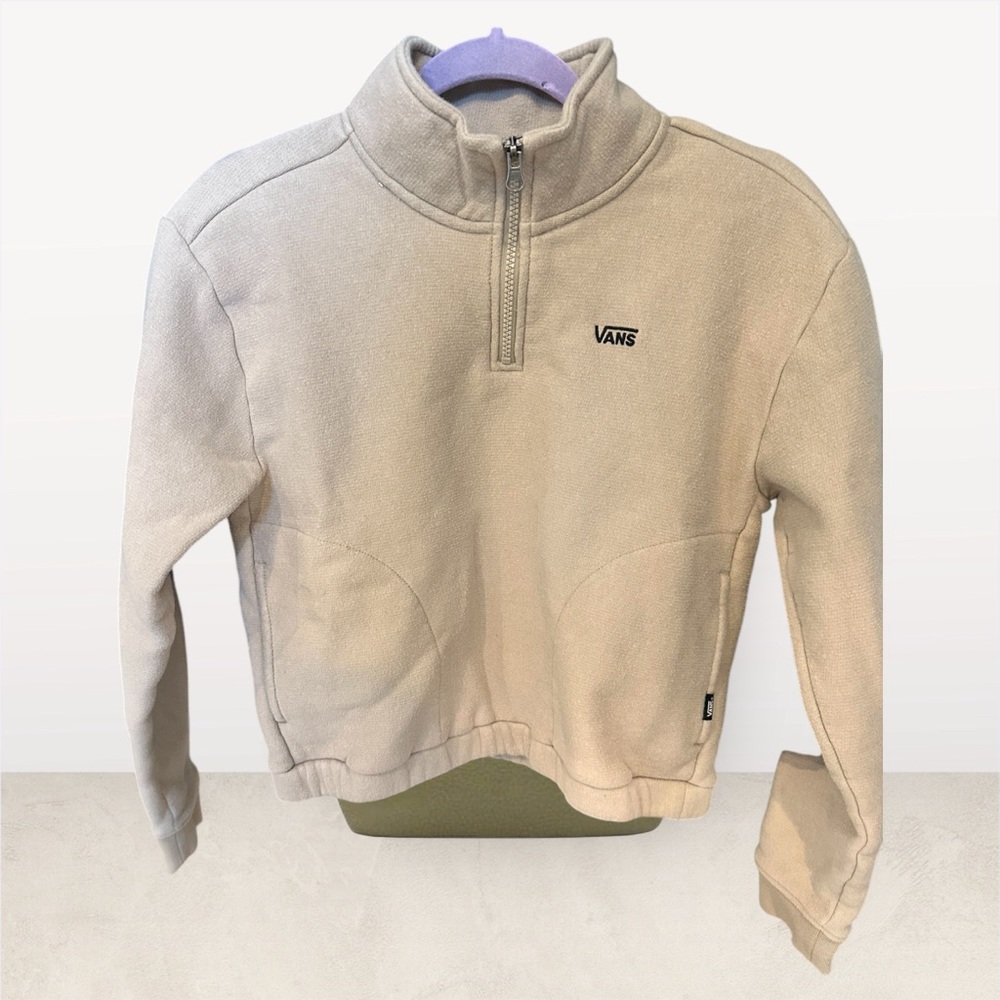 Vans Light Tan Quarter-Zip Pullover